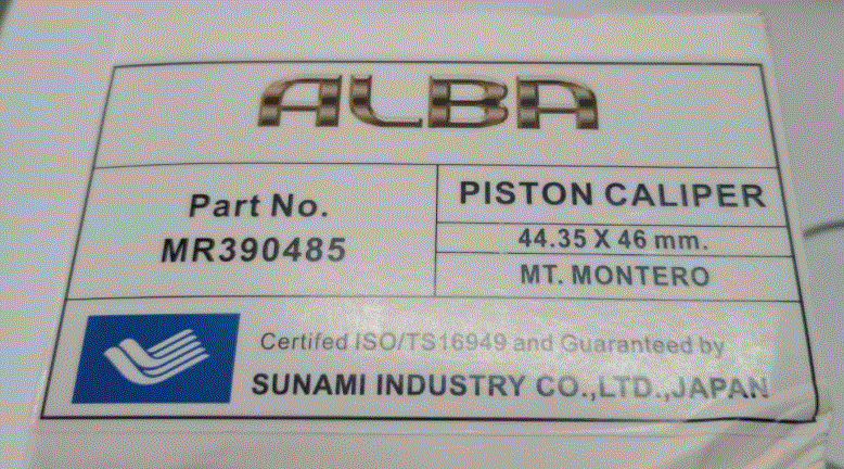 PISTON DE CALIPER TRAS. 44.35mm. x 46mm. C/KIT / MIT. MONTERO (01-08)