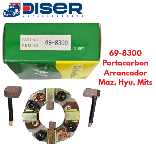 [69-8300] PORTACARBON DE ARRANCADOR C/CARB / MAZ. B2200, HYU, MIGTHY. MITS