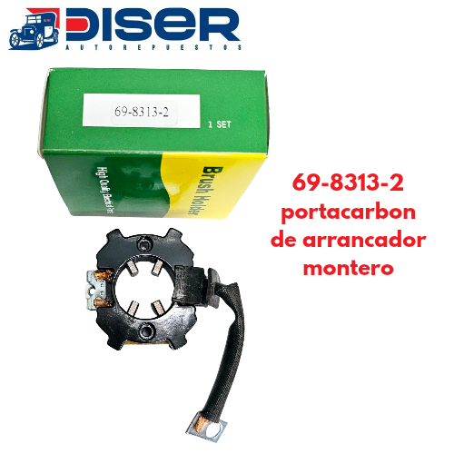 [69-8313-2] PORTACARBON DE ARRANCADOR C/CARB / MIT. MONTERO SIDEKICK (BAQUELITA)63mm EL CABLE