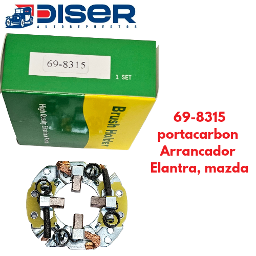 [69-8315] PORTACARBON DE ARRANCADOR C/CARB / HYU. EXC. ELAN. MAZ (3 CARBONES)