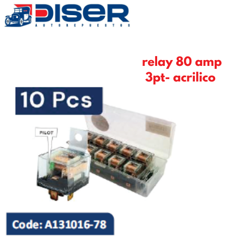 [A131016-78] RELAY 80 AMP. 5 PTA. ACRILICO