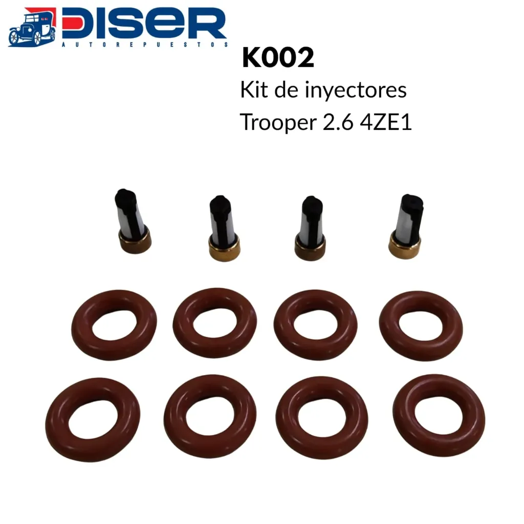 [K002] KIT DE INYECTOR GASOLINA (4 CIL) / ISUZ. TROOPER 2.6L