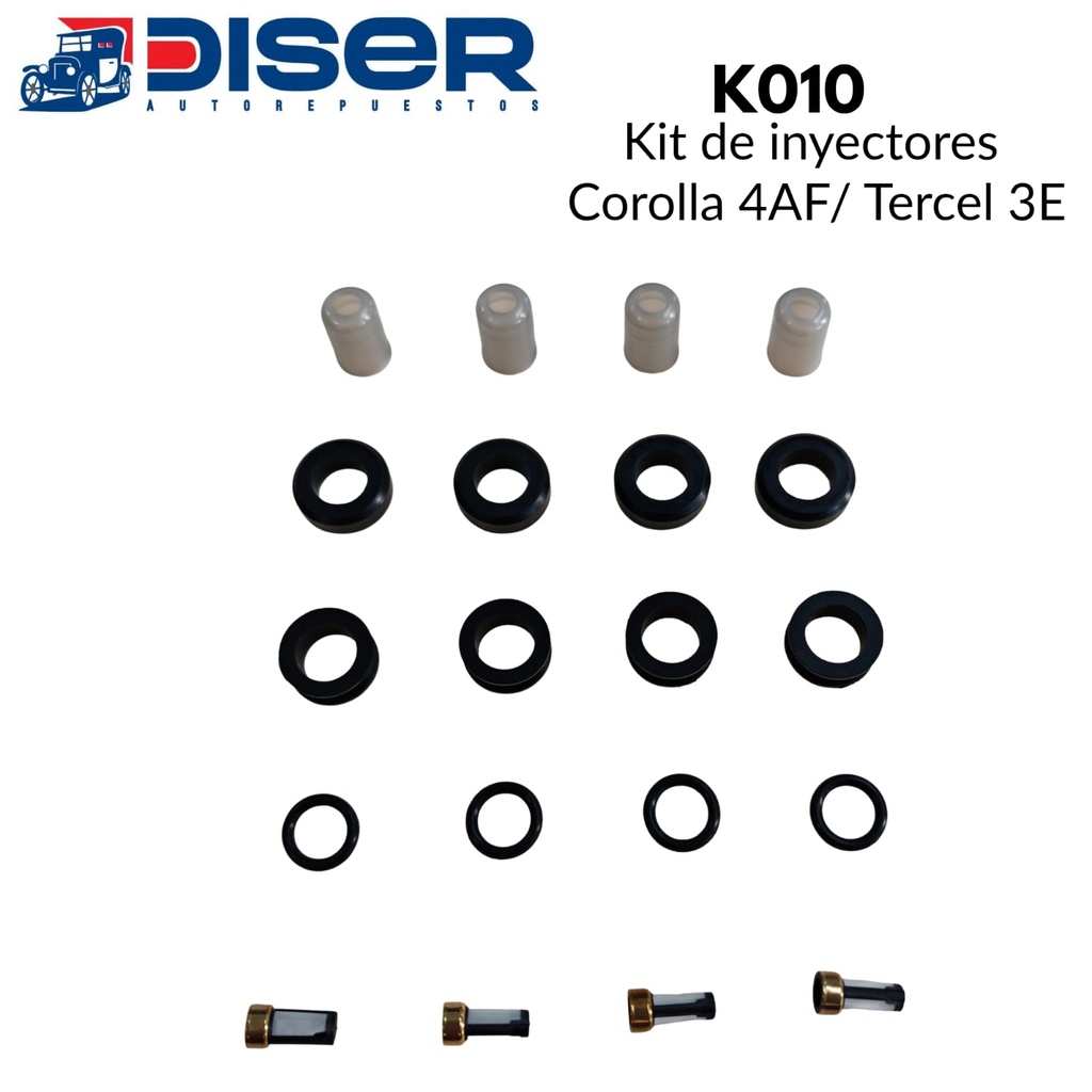 [K010] KIT DE INYECTOR GASOLINA (4 CIL) / TOY.CORO.TERC.CAMR/MAZD