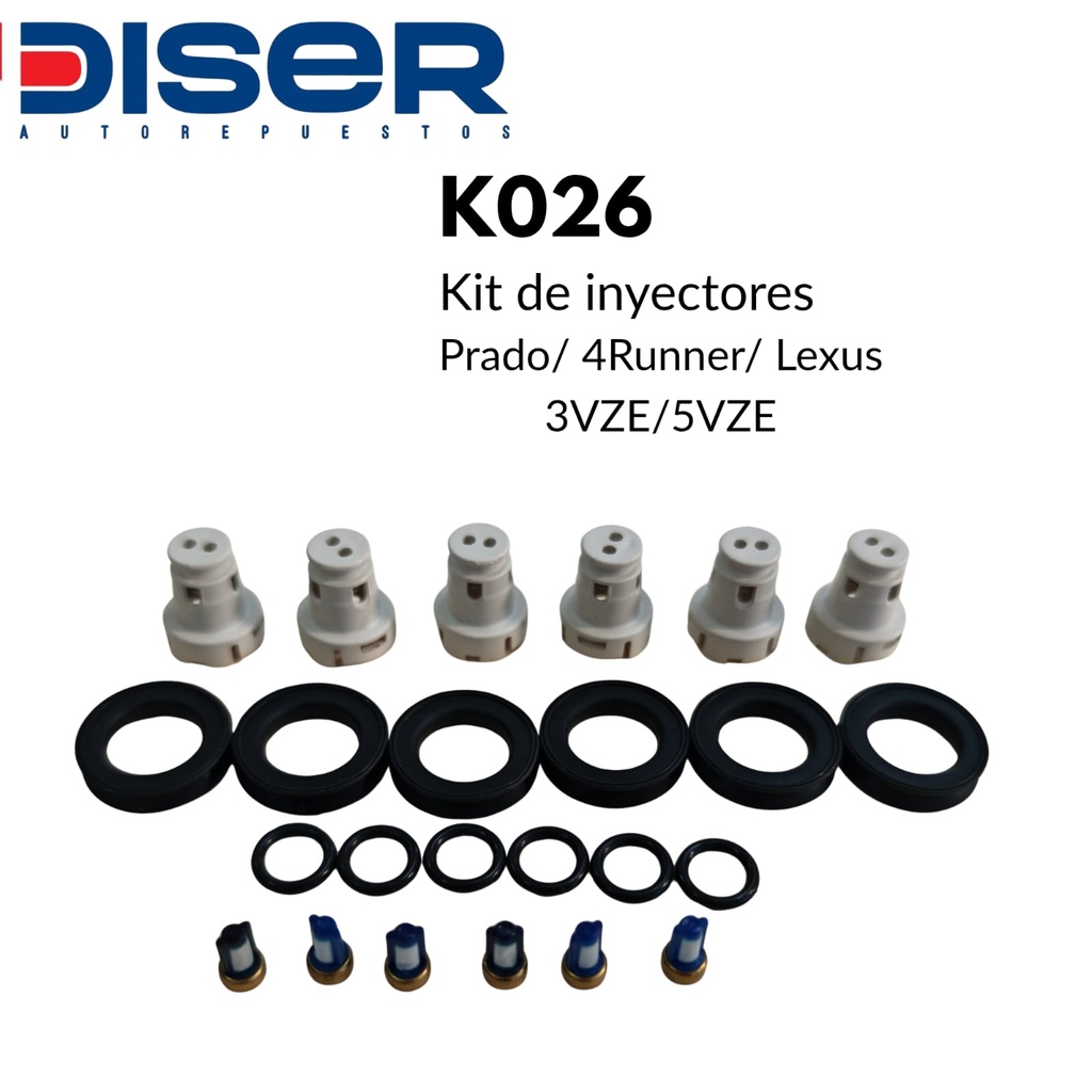[K026] KIT DE INYECTOR GASOLINA (6 CIL) / TOY.PRADO.4RUNN.LEXUS
