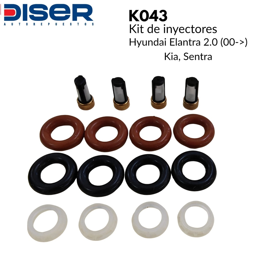 [K043] KIT DE INYECTOR GASOLINA (4 CIL) / HYU.ELAN 2.0/NIS.SENT.QG18