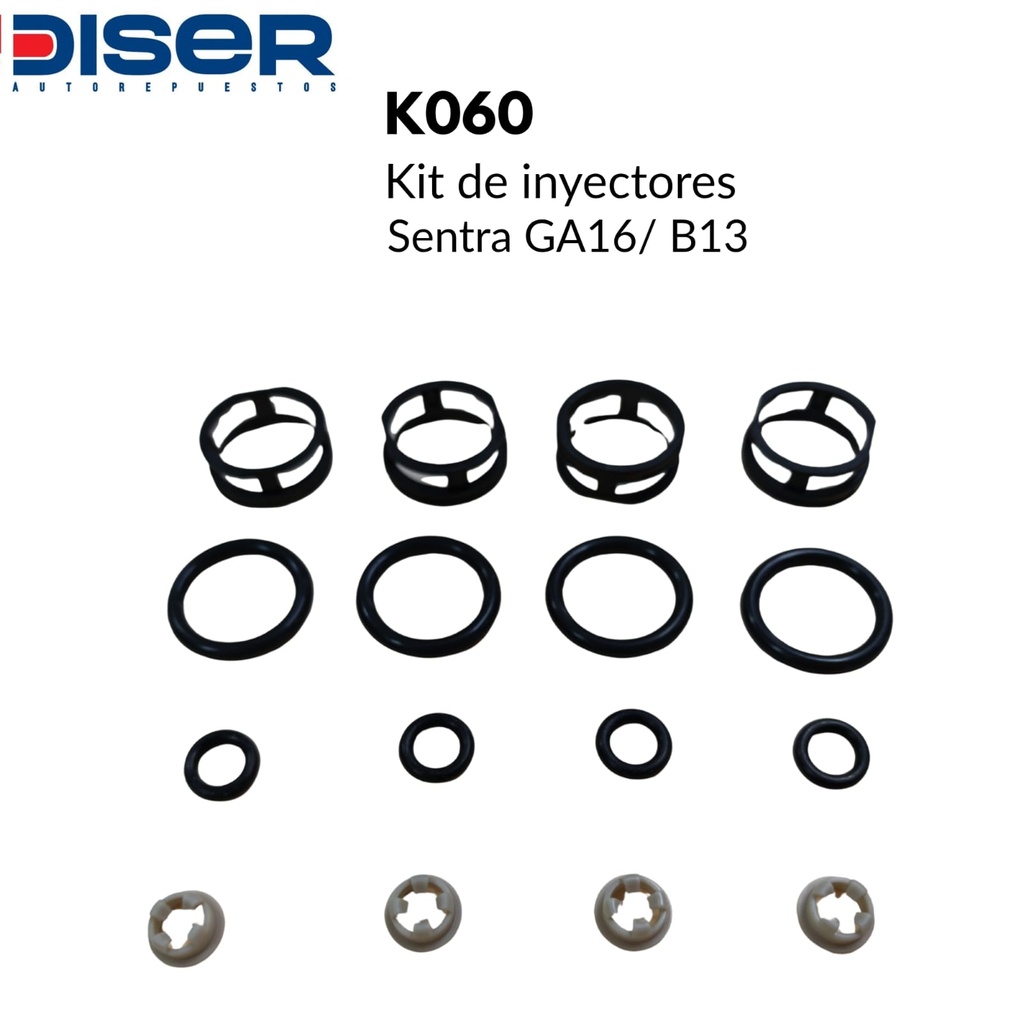 [K060] KIT DE INYECTOR GASOLINA (4 CIL) / NIS. SENTRA GA16 B13