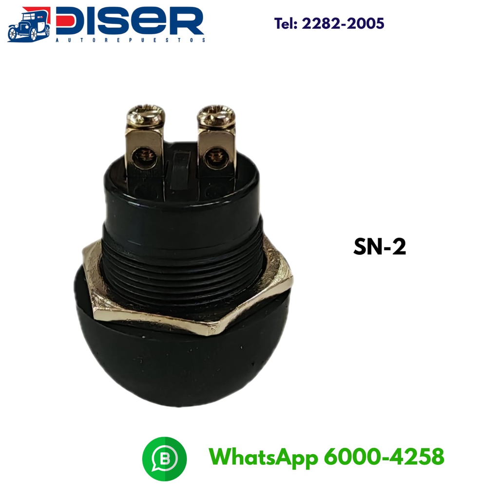 [SN-2] SWITCH DE PITO (BOTON) TIPO BOSCH C/HULE / BAQ.