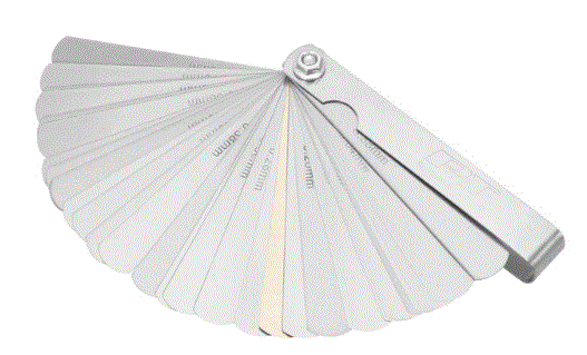 [W125C] CALIBRADOR DE 32 HOJAS RECTO / RANGO (.0015 A .035) - (.038mm. A .889mm.)