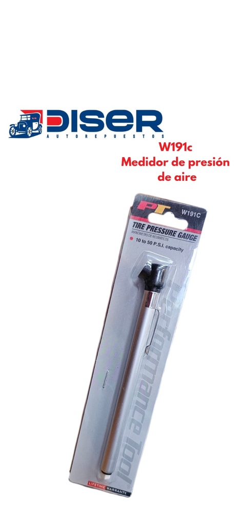 [W191C] MEDIDOR DE PRESION DE AIRE (LAPIZ) / 10 - 50 PSI
