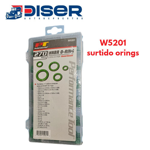 [W5201] SURTIDO DE O-RINGS HNBR 270 PCS / VERDES