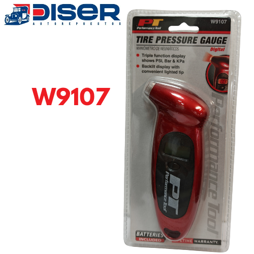 [W9107] MEDIDOR DE PRESION LLANTAS DIGITAL / 1 - 150 PSI