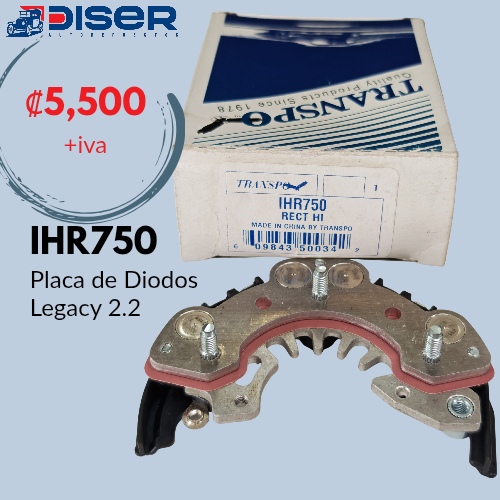 [IHR750] PLACA DE DIODOS 103mm. 35 AMP. 8 DIODOS / (HT) SUBARU LEGACY 2.2L