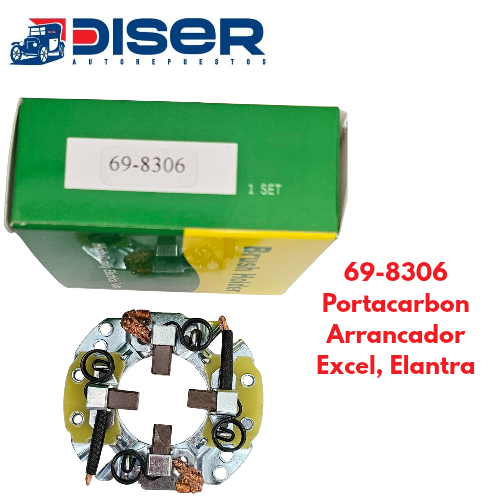 [69-8306] PORTACARBON DE ARRANCADOR C/CARB / HYU. EXC. ELAN. MAZ (4CARBONES)