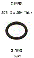 [3-193] O-RING DE INYECTOR PEQ. / TOY. HIACE. 4RUNN 1/2RZ