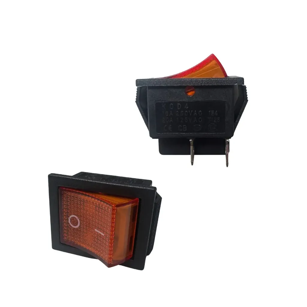 [A131016-28] SWITCH 1 PASO CUADRADO C/LUZ GDE. / AMARILLO