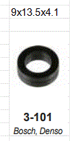 [3-101] O-RING DE INYECTOR (SENTADERO) / BOSH. DENS