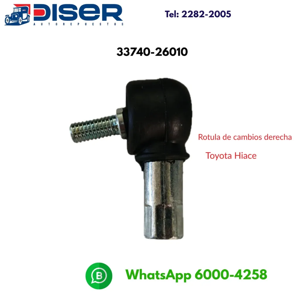 [33740-26010-TW] ROTULA TERMINAL CABLE CAMBIOS DER. / TOYOTA HIACE