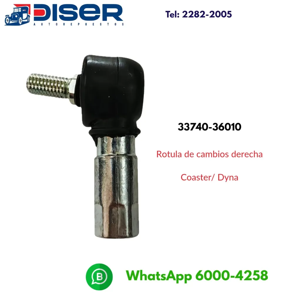 [33740-36010-TW] ROTULA TERMINAL CABLE CAMBIOS DER. / TOYOTA COASTER Y DYNA