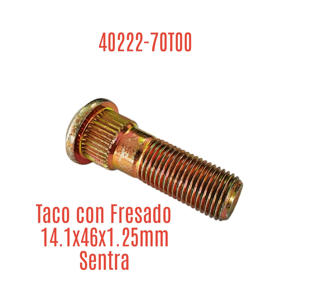 [40222-70T00/T] TACO DE RANA C/FRESADO 14.1x46x1.25mm. / NIS. SENTRA B13