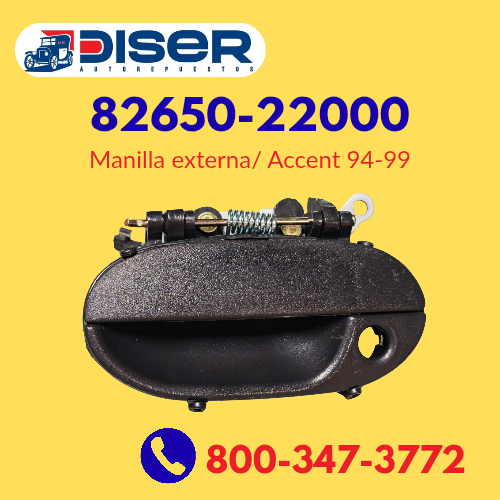MANILLA DE PUERTA EXT. DEL. IZQ. / HYU. ACCENT (94-99)