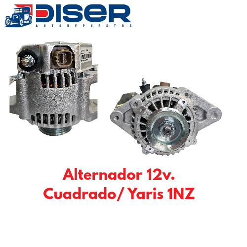 ALTERNADOR 12V. (6-5) 80 AMP. ND 4L CUADRADO / TOY. YARIS 1NZ (06-15) (FAJA 4PK)
