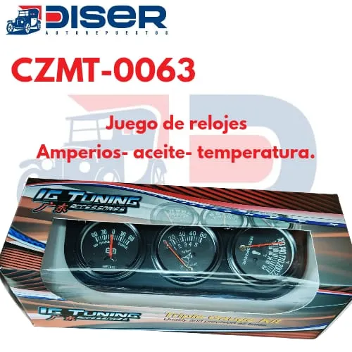 JUEGO DE 3 RELOJES (NEGRO) / TEMP /VOL /PRES A.