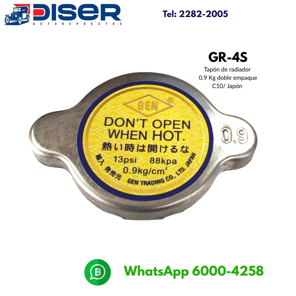 TAPON DE RADIADOR PEQ. 0.9 KG D/EMPA C-10 / JAPON