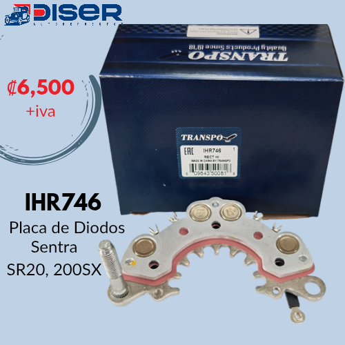 PLACA DE DIODOS 114mm. 28 AMP. 8 DIODOS / (HIT) SENTRA SR20, 200SX