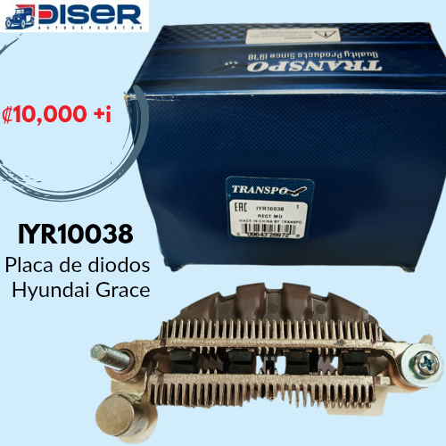 PLACA DE DIODOS 100mm. 30 AMP. / (MANDO) HYUNDAI GRACE