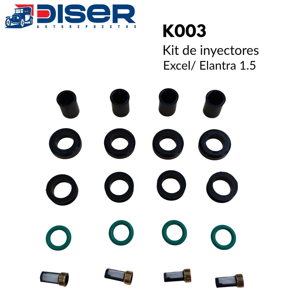 KIT DE INYECTOR GASOLINA (4 CIL) / HYU. EXC / ELANTRA 1.5L
