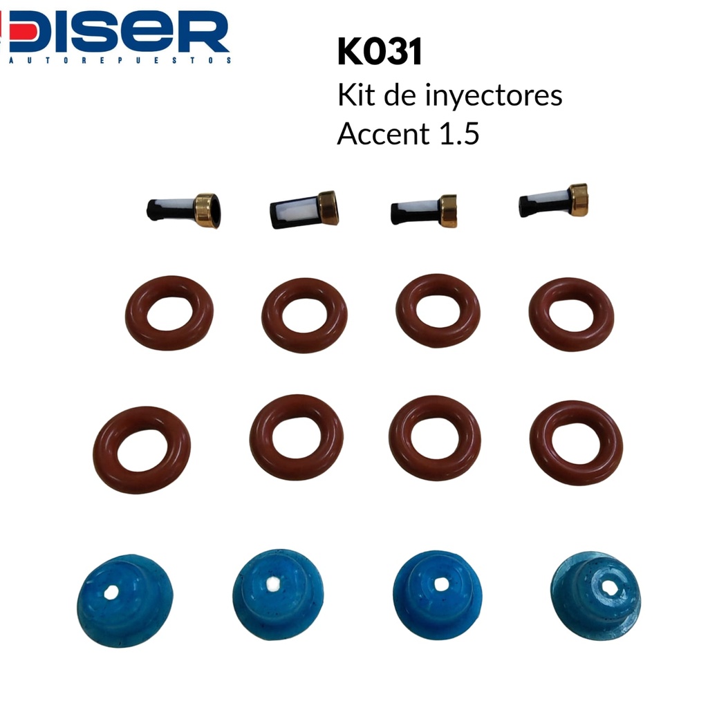KIT DE INYECTOR GASOLINA (4 CIL) / HYUN. ACCENT 1.5L