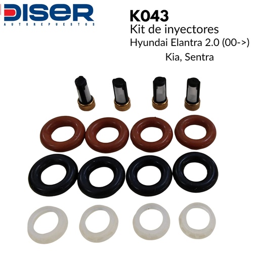 KIT DE INYECTOR GASOLINA (4 CIL) / HYU.ELAN 2.0/NIS.SENT.QG18