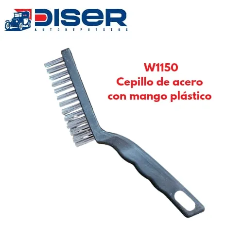 CEPILLO DE ACERO MANGO PLASTICO