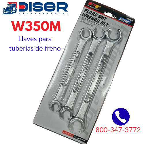 LLAVES PARA TUBERIAS DE FRENO (3PZ) / 10-12/13-14/15-17