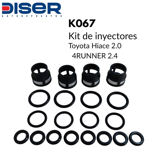 KIT DE INYECTOR GASOLINA (4 CIL) / TOY. HIACE. 4RUN 2RZ 2.4L