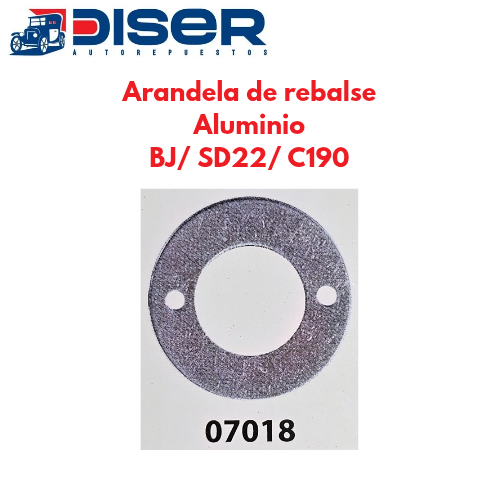 ARANDELA DE REVALSE ALUMINIO  / TOY.BJ -SD22/3/5 -C190/223/240