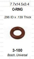 O-RING DE INYECTOR GRUESO CAFE (G1422) / ACCENT. TROOPER