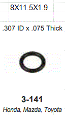 O-RING DE INYECTOR (PEQ) (NEGRO) / TOY. RAV4. PRADO