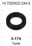 O-RING DE INYECTOR (ESPACIADOR) GDE. / TOY. RAV4. PRADO
