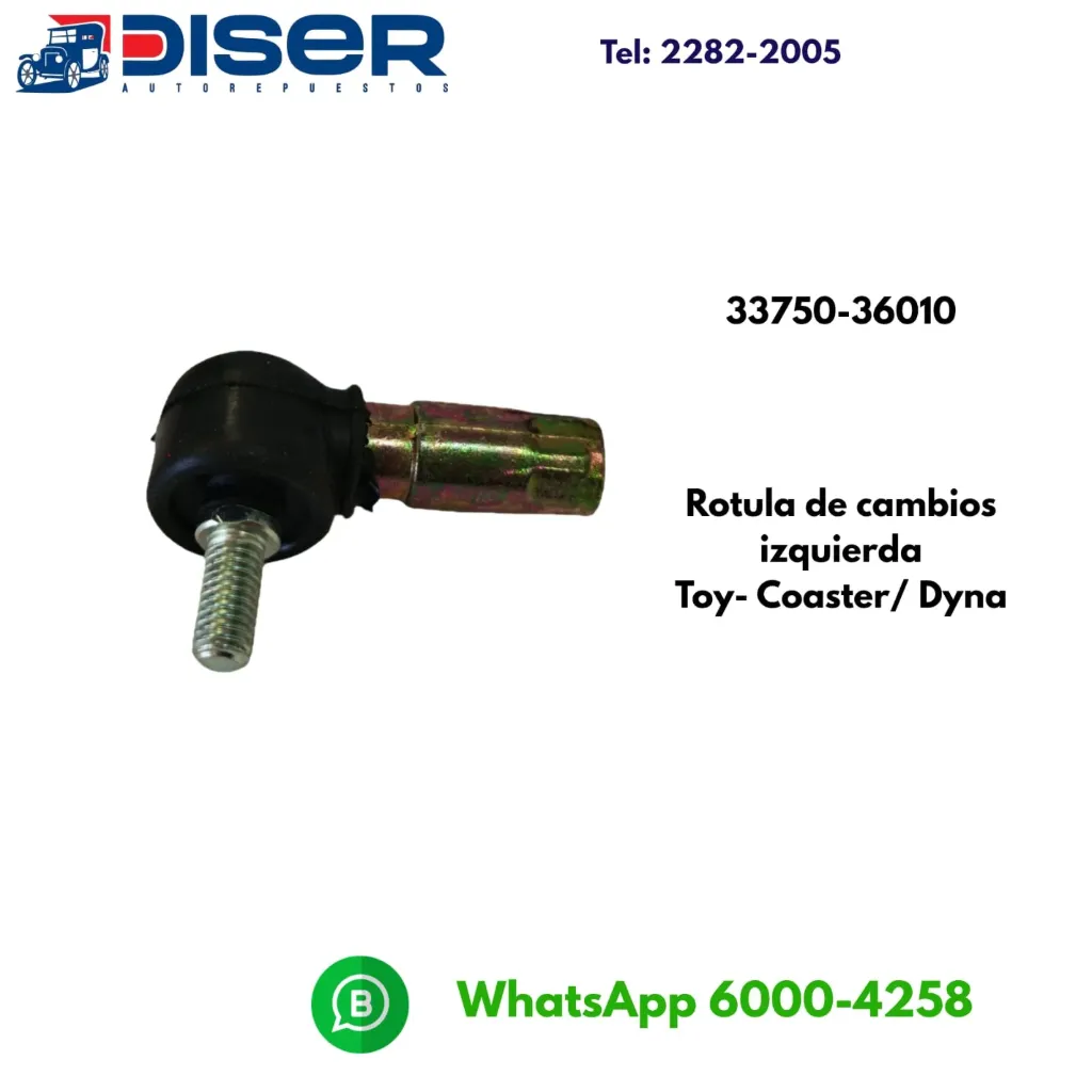 ROTULA TERMINAL CABLE CAMBIOS IZQ. / TOYOTA COASTER Y DYNA