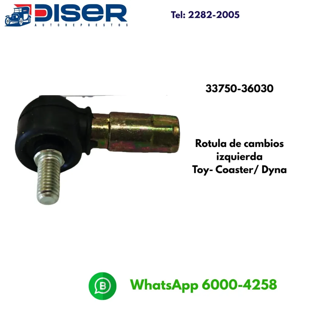 ROTULA TERMINAL CABLE CAMBIOS IZQ. / TOYOTA COASTER Y DYNA