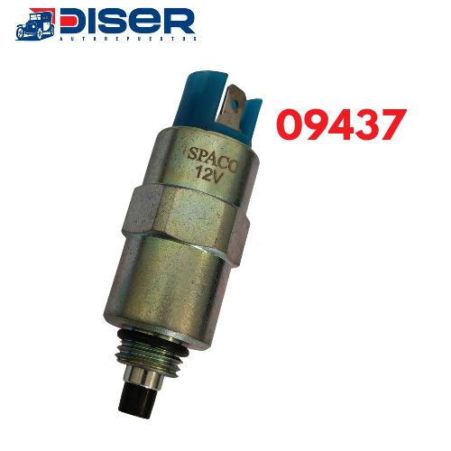 SOLENOIDE DE APAGUE 12V. (VALVULA) 14MM / CAV, (2 TERM. PLANO NORMAL)