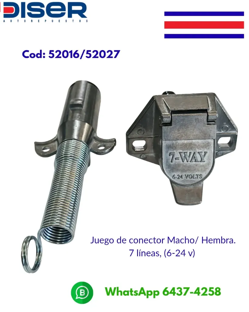 CONECTOR 7 LIN (JUEGO) MAC/HEM CARRETA / 6-24V. C/RES